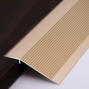 jlxjys flooring uneven transition strip, flooring edge trim for carpet to tile/wood to tile, aluminum threshold non-slip ramp (color : gold, size : 105cm(41.3in))