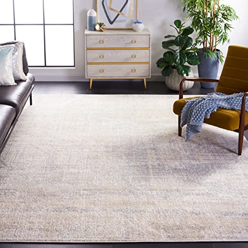 SAFAVIEH Adirondack Collection 8' x 10' Beige / Slate ADR207B Modern Abstract Non-Shedding Living Room Bedroom Dining Home Office Area Rug