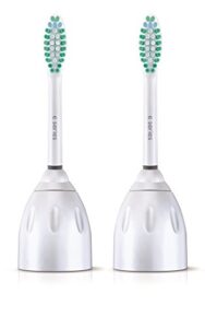 philips sonicare genuine e-series replacement toothbrush heads, 2 brush heads, white, hx7022/66