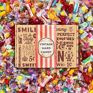 vintage candy co. vintage assorted hard candy gift box – unique candies mixed variety gift basket – perfect for adults, college students, men or women, kids, teens