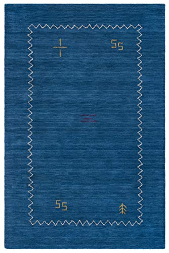 SAFAVIEH Himalaya Collection 8' x 10' Blue HIM583A Handmade Premium Wool Area Rug