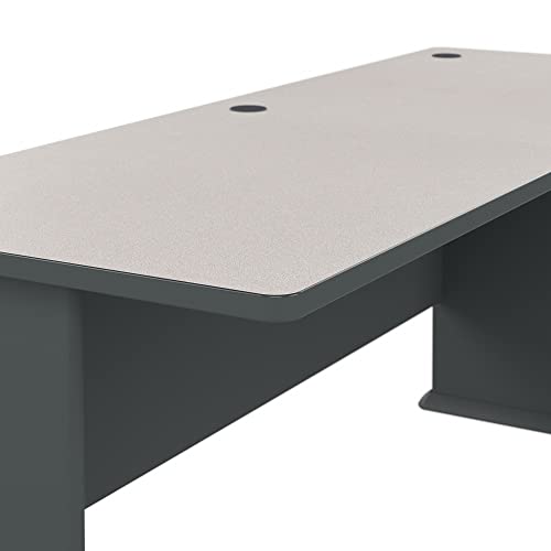 Bush Business Furniture Series A 72W Desk in Slate and White Spectrum