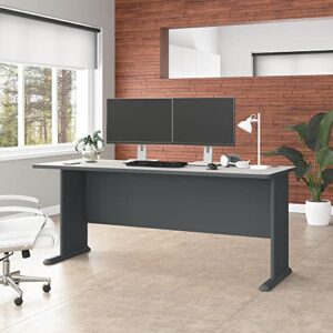 Bush Business Furniture Series A 72W Desk in Slate and White Spectrum