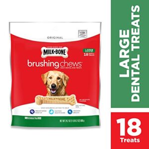 Milk-Bone Brushing Chews Daily Dental Dog Treats Original Large Treats 24.2 Ounces