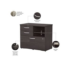 Bush Business Furniture Studio C Office Storage Cabinet with Drawers and Shelves, Storm Gray