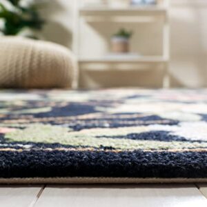 SAFAVIEH Chelsea Collection 1'8" x 2'6" Black HK311A Hand-Hooked French Country Wool Accent Rug