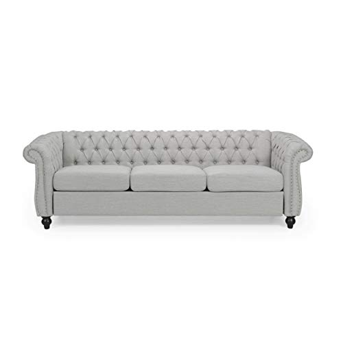 Christopher Knight Home Norma Sofas, Cloud Gray, Dark Brown