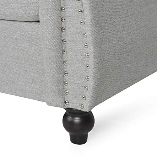 Christopher Knight Home Norma Sofas, Cloud Gray, Dark Brown