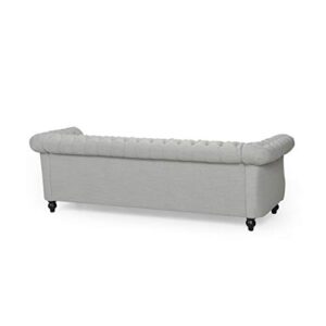 Christopher Knight Home Norma Sofas, Cloud Gray, Dark Brown