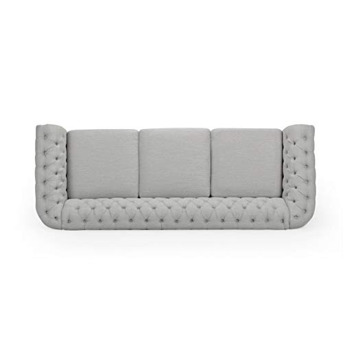 Christopher Knight Home Norma Sofas, Cloud Gray, Dark Brown