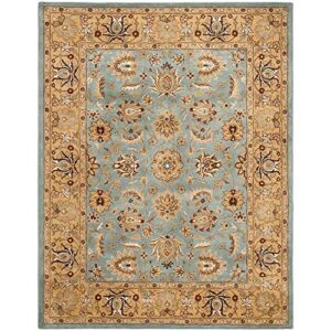 safavieh heritage collection 9′ x 12′ blue/gold hg958a handmade traditional oriental premium wool area rug