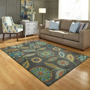 Maples Rugs Reggie Floral Area Rugs for Living Room & Bedroom [Made in USA], Multi, 7 x 10