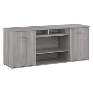 bush business furniture studio c office storage cabinet with doors and shelves, 72w, platinum gray