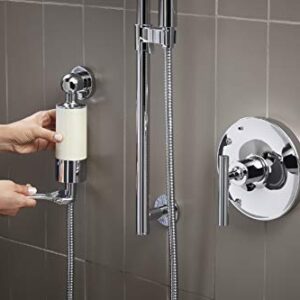 Kohler 30646-CP Aquifer Shower Water Filtration System, Reduce Chlorine, Includes Filter Replacement, Polished Chrome