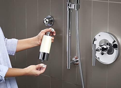 Kohler 30646-CP Aquifer Shower Water Filtration System, Reduce Chlorine, Includes Filter Replacement, Polished Chrome
