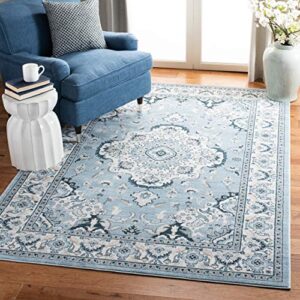 safavieh isabella collection 8′ x 10′ light blue/cream isa921m oriental non-shedding living room bedroom dining home office area rug