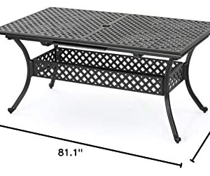 Christopher Knight Home Abigail Outdoor Cast Aluminum Expandable Rectangular Dining Table, Shiny Copper Finish