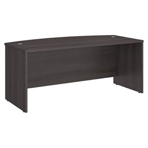 bush business furniture studio c 72w x 36d bow front desk in storm gray