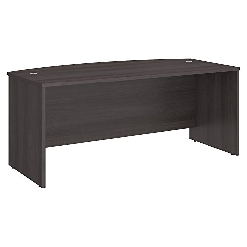 Bush Business Furniture Studio C 72W x 36D Bow Front Desk in Storm Gray