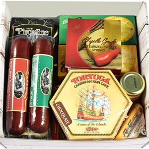 Gift Basket Village It's A Guy Thing, Gift Basket For Guys with Cheese, Sausage, Crackers and Sweets, 8 Piece Set, Original, 1 Count