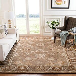 safavieh anatolia collection 8′ x 10′ dark grey / brown an558a handmade traditional oriental premium wool area rug