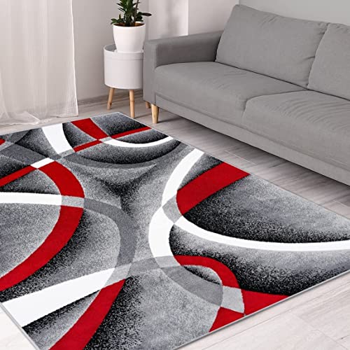 Persian Area Rugs 2305 Gray 8x11 Abstract Area Rug, 8 x 11 ft