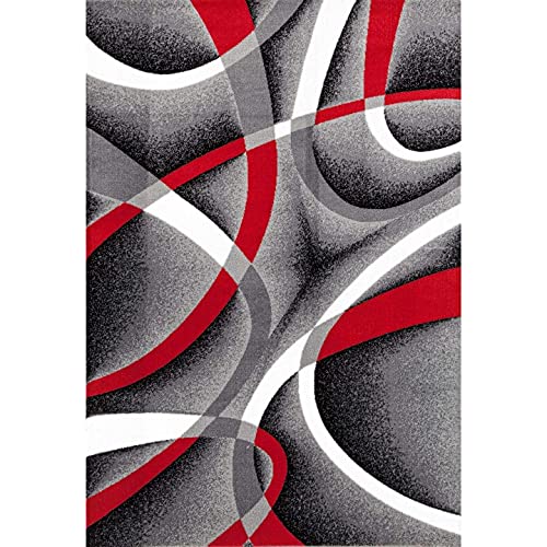 Persian Area Rugs 2305 Gray 8x11 Abstract Area Rug, 8 x 11 ft