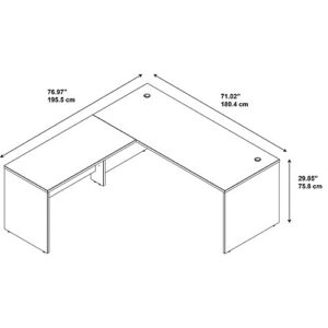 Bush Business Furniture SRE032MR Desk Shell, Mocha Cherry