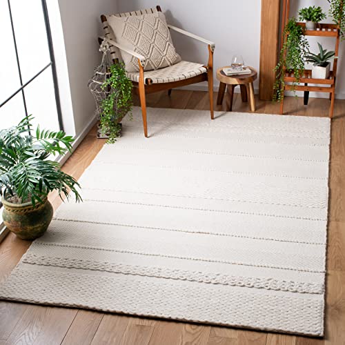 Safavieh Natura Collection 6' x 9' Natural NAT215A Handmade Wool Area Rug