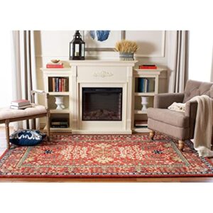 SAFAVIEH Antiquity Collection 8' x 10' Red / Multi AT64A Handmade Traditional Oriental Premium Wool Area Rug