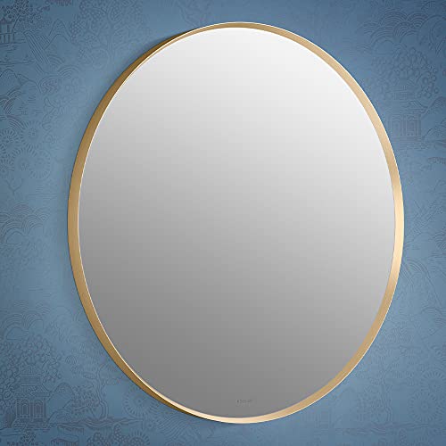 KOHLER K-26050-BGL Essential Mirror, 28" Round, Modern Brushed Gold