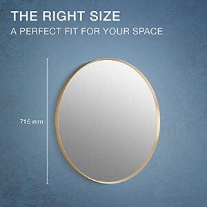 KOHLER K-26050-BGL Essential Mirror, 28" Round, Modern Brushed Gold