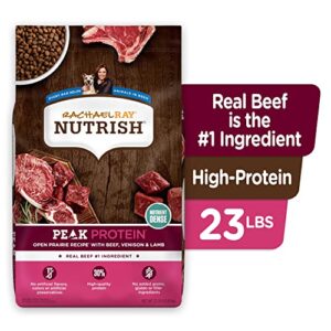 Rachael Ray Nutrish PEAK Natural Dry Dog Food, Open Prairie Recipe with Beef, Venison & Lamb, 23 Pounds, Grain Free (Packaging May Vary)