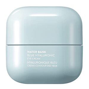 laneige water bank blue hyaluronic eye cream: hydrate and visibly brighten and reduce look of puffiness, 0.8 fl. oz.