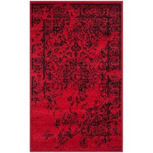 safavieh adirondack collection 6′ x 9′ red / black adr101f oriental distressed non-shedding living room bedroom dining home office area rug