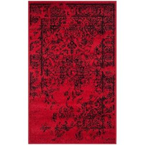 SAFAVIEH Adirondack Collection 6' x 9' Red / Black ADR101F Oriental Distressed Non-Shedding Living Room Bedroom Dining Home Office Area Rug