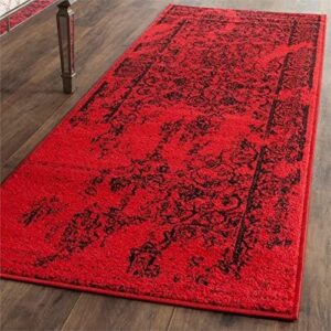 SAFAVIEH Adirondack Collection 6' x 9' Red / Black ADR101F Oriental Distressed Non-Shedding Living Room Bedroom Dining Home Office Area Rug