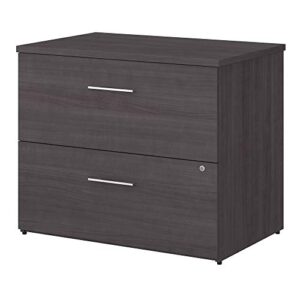 bush business furniture office 500 2 drawer lateral file cabinet-assembled, 36w, storm gray