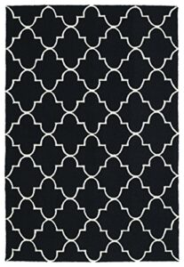 kaleen rugs escape indoor/outdoor rug, black, 9′ x 12′