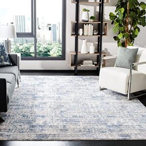 safavieh amelia collection 8′ x 10′ blue/grey ala786m modern abstract distressed non-shedding living room bedroom dining home office area rug