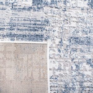 SAFAVIEH Amelia Collection 8' x 10' Blue/Grey ALA786M Modern Abstract Distressed Non-Shedding Living Room Bedroom Dining Home Office Area Rug