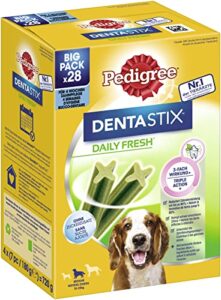 pedigree dentastix fresh 28 sticks (pack size: medium dog)