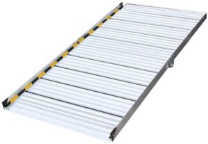 threshold ramp, curb ramp door ramp, portable ways ramps, stairs wheelchair threshold ramps, 5.5ft/6.5ft long foldable aluminum home doorways steps, extra wide loading 300kg ( size : 1.98m(6.5ft) )