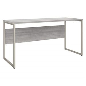 bush business furniture hybrid computer table desk with metal legs, 60w x 24d, platinum gray