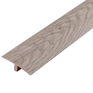 inkcor grey transitions edging trim strip – vinyl t molding floor joining strip for floor & door/carpet & floor, doorway threshold trim (size : 145cm/57 inch)