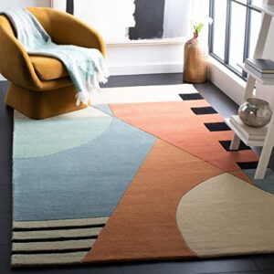 SAFAVIEH Rodeo Drive Collection 7'6" x 9'6" Gold RD863A Handmade Mid-Century Modern Abstract Wool Area Rug