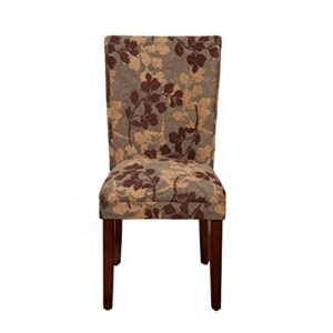 homepop home decor | k1136-f975 | classic upholstered parsons dining chair | single accent dining chair, brown woven