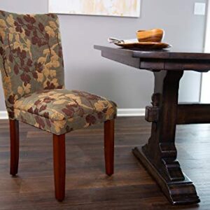 Homepop Home Decor | K1136-F975 | Classic Upholstered Parsons Dining Chair | Single Accent Dining Chair, Brown Woven