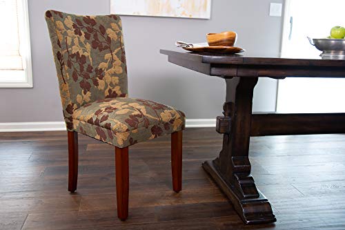 Homepop Home Decor | K1136-F975 | Classic Upholstered Parsons Dining Chair | Single Accent Dining Chair, Brown Woven