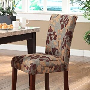 Homepop Home Decor | K1136-F975 | Classic Upholstered Parsons Dining Chair | Single Accent Dining Chair, Brown Woven